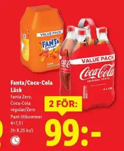 Lidl Fanta/Coca-Cola Läsk erbjuda