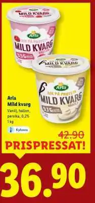 Lidl Arla Mild kvarg erbjuda