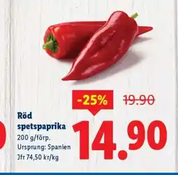 Lidl RÖD SPETSPAPRIKA erbjuda