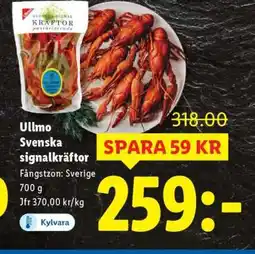 Lidl Ullmo Svenska signalkräftor erbjuda