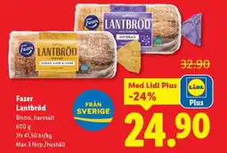 Lidl Fazer lantbröd erbjuda