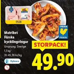 Lidl Matriket Färska kycklingvingar erbjuda
