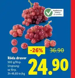 Lidl Röda druvor erbjuda