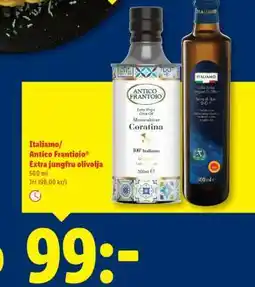 Lidl Italiano/Antico Frantoio Extra jungfru olivolja erbjuda