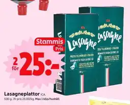 ICA Supermarket Lasagneplattor ICA erbjuda