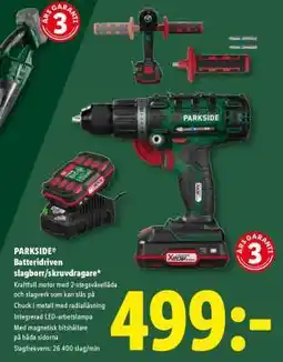 Lidl PARKSIDE Batteridriven slagborr/skruvdragare erbjuda