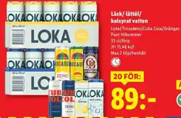Lidl Läsk/lättöl/kolsyrat vatten erbjuda
