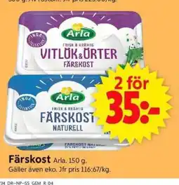 ICA Supermarket Färskost Arla erbjuda
