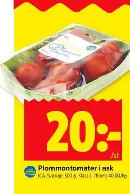 ICA Supermarket PlommonTomater i Ask erbjuda