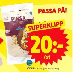 ICA Supermarket Pinsa ICA erbjuda