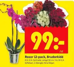 ICA Supermarket Rosor 12-pack, Brudorkidé erbjuda