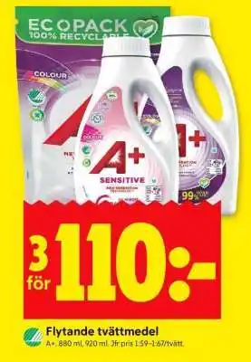 ICA Supermarket FLYTANDE TVÄTTMEDEL erbjuda