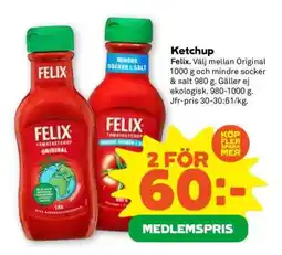 Stora Coop Ketchup erbjuda