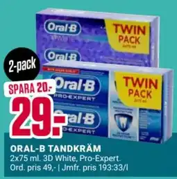 ÖoB ORAL-B Tandkräm erbjuda