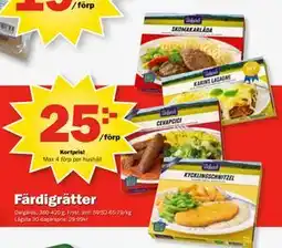 Pekås Färdigrätter, Medlemspris erbjuda