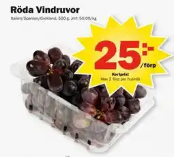 Pekås Röda Vindruvor, Medlemspris erbjuda
