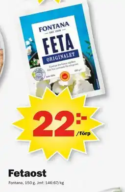 Pekås Fetaost, SEK 22 erbjuda