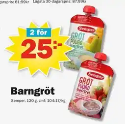 Pekås Barngröt, SEK 25 erbjuda