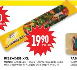 Willys PIZZADEG XXL, SEK 19.9 erbjuda
