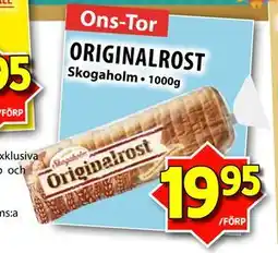 Matvärlden Tensta ORIGINALROST, SEK 19.95 erbjuda
