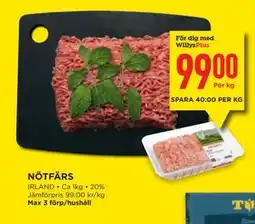 Willys NÖTFÄRS, Medlemspris erbjuda