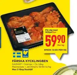 Willys FÄRSKA KYCKLINGBEN, Medlemspris erbjuda