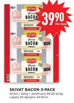 Willys SKIVAT BACON 3-PACK, SEK 39.9 erbjuda