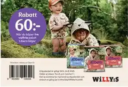 Willys Libero blöjor erbjuda