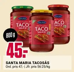 ÖoB SANTA MARIA TACOSÅS, SEK 45 erbjuda