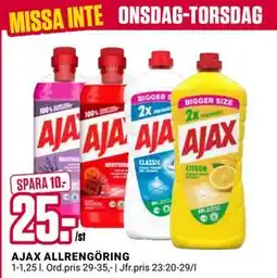 ÖoB AJAX ALLRENGÖRING, SEK 25 erbjuda