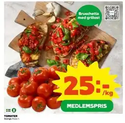 Coop Daglivs TOMATER, Medlemspris erbjuda