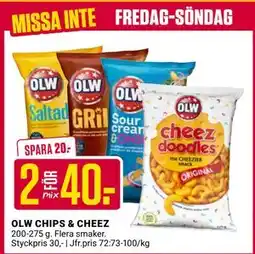 ÖoB OLW CHIPS & CHEEZ, SEK 40 erbjuda