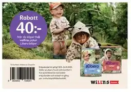 Willys Hemma Libero blöjor erbjuda