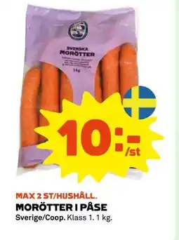 Coop Daglivs MORÖTTER I PÅSE, Medlemspris erbjuda