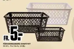 ÖoB FÖRVARINGSKORG SVART/VIT erbjuda