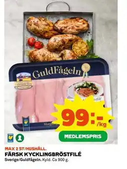 Coop Daglivs FÄRSK KYCKLINGBRÖSTFILÉ, Medlemspris erbjuda