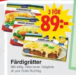 Matöppet Färdigrätter, SEK 89 erbjuda