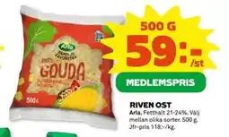 Coop Daglivs RIVEN OST, Medlemspris erbjuda