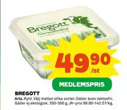 Coop Daglivs BREGOTT, Medlemspris erbjuda