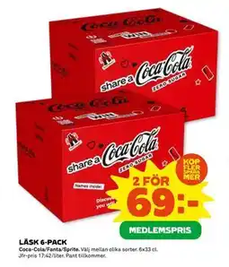 Coop Daglivs LÄSK 6-PACK, Medlemspris erbjuda