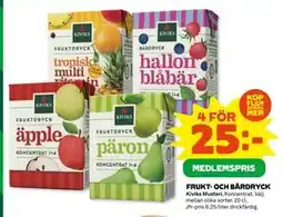 Coop Daglivs FRUKT- OCH BÄRDRYCK, Medlemspris erbjuda