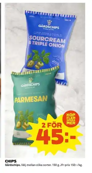 Coop Daglivs CHIPS, SEK 45 erbjuda