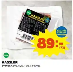 Coop Daglivs KASSLER, SEK 89 erbjuda