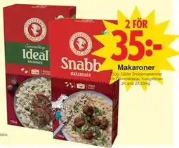 Matöppet Makaroner, SEK 35 erbjuda