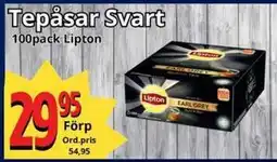 Supergrossen Tepåsar Svart Lipton, SEK 29.95 erbjuda