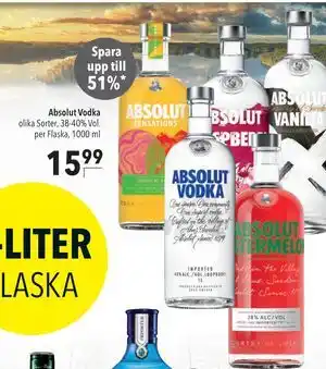 Citti Absolut Vodka, EUR 15.99 erbjuda