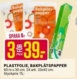 ÖoB Plastfolie, Bakplåtspapper erbjuda