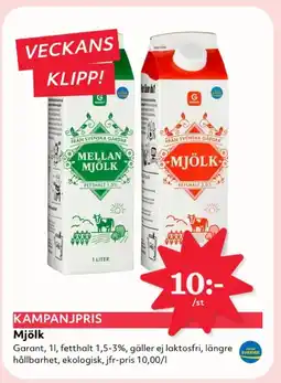 Hemköp Garant Mjölk erbjuda