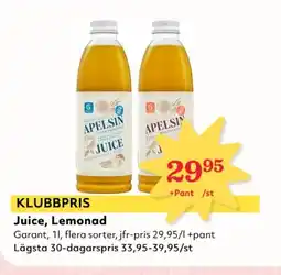 Hemköp Garant Juice, Lemonad erbjuda