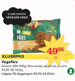 Hemköp Garant Vegofärs erbjuda